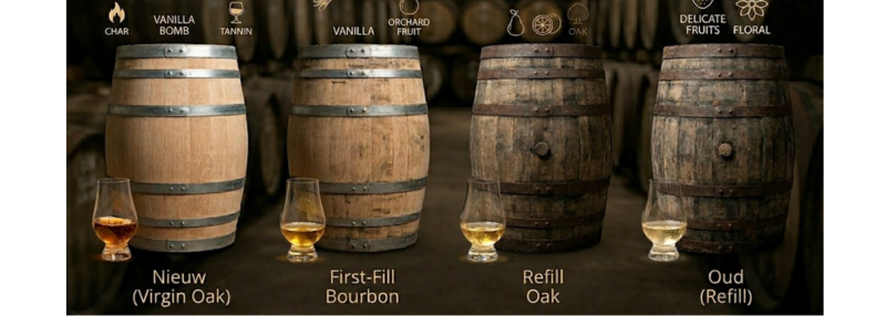 Virgin oak of refill