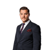 En profilbild av fastighetsmäklare Kristian Horvath