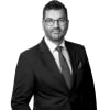 En profilbild av fastighetsmäklare Daniel Sedman