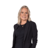En profilbild av fastighetsmäklare Maria Spaanheden