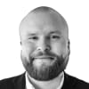 En profilbild av fastighetsmäklare Ludvig Jakobsson