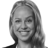 En profilbild av fastighetsmäklare Mia Mörner