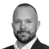 En profilbild av fastighetsmäklare Joel Nylund
