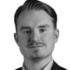 En profilbild av fastighetsmäklare Christopher Bergquist