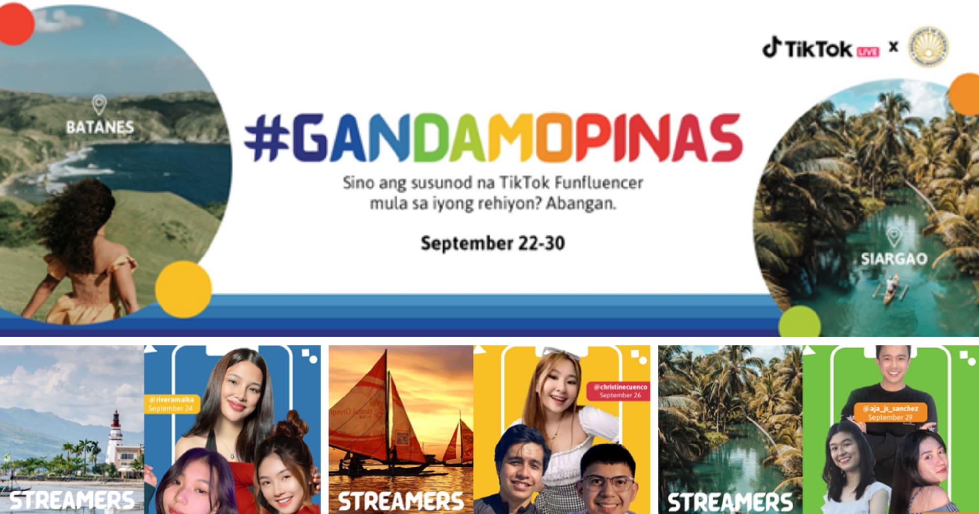DOT and Tiktok launch #GandaMoPinas Campaign; don't miss the live TikTok sessions of various creators, view their schedule here