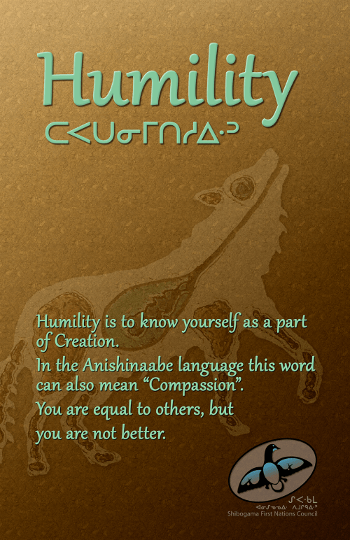 Seven Grandfather Teachings poster: Humility