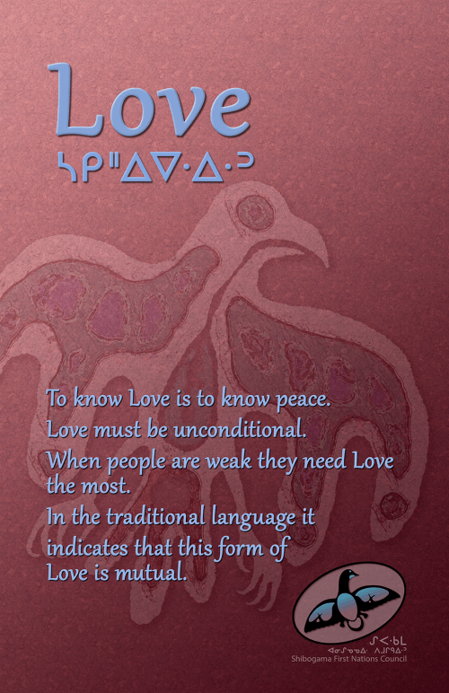 Seven Grandfather Teachings poster: Love