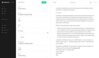 Forestry.io editing interface