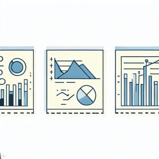 Aperçu de trois groupes de graphiques confus. Aucune donnée n'est vraiment lisible.