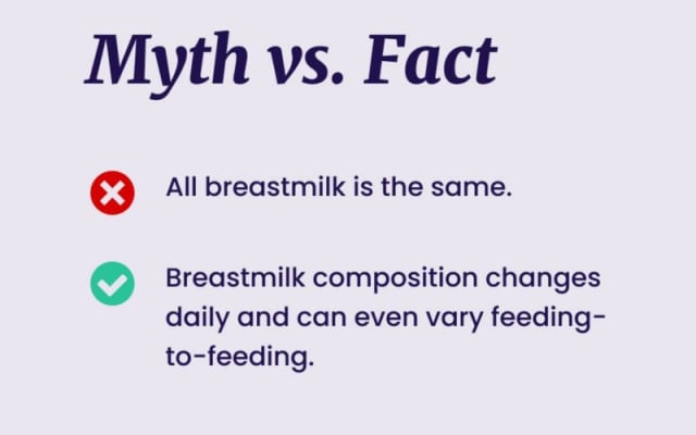 All breastmilk is the same? Myth busted about breastfeeding