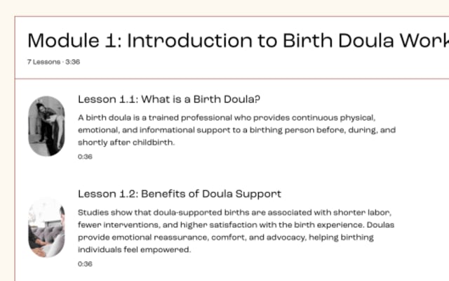 DNT Network Doula Certification