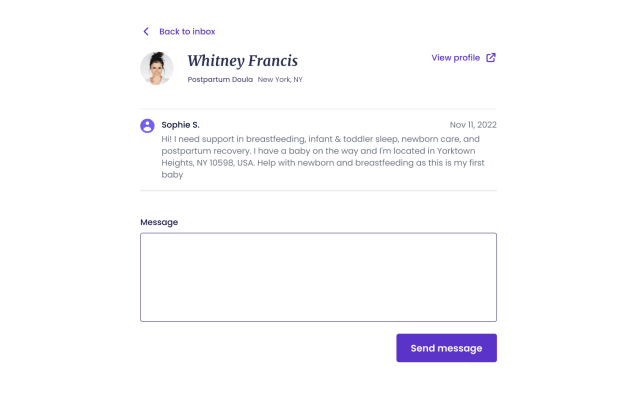 Providers message parents on Bornbir