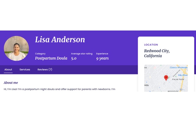 Lisa Anderson, Doula