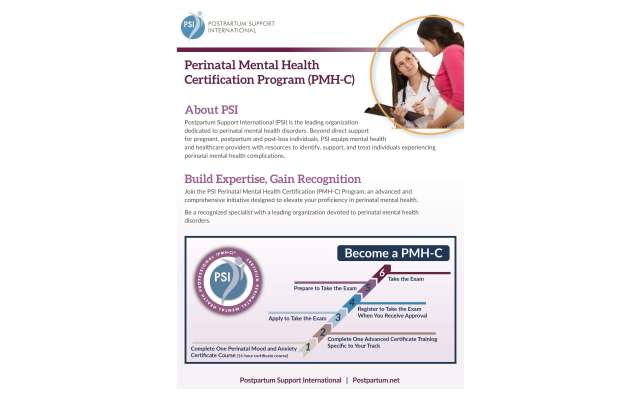 Certification in Perinatal Mental Health | Postpartum Support International (PSI)