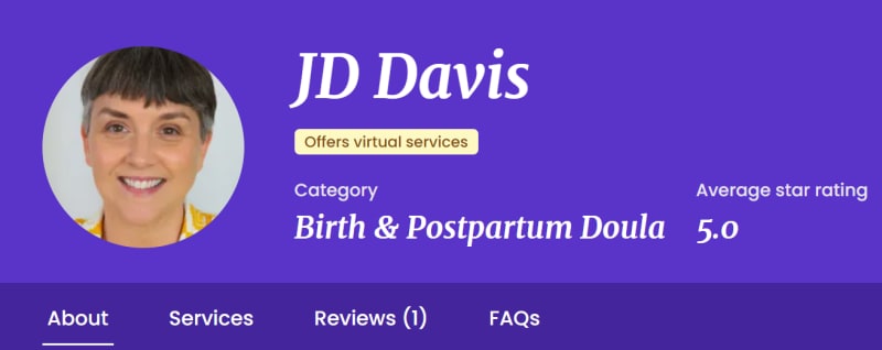 JD Davis Birth & Postpartum Doula from Los Angeles, California