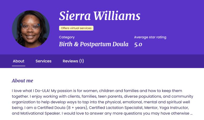 Sierra Williams, Birth & Postpartum Doula from Minneapolis, Minnesota