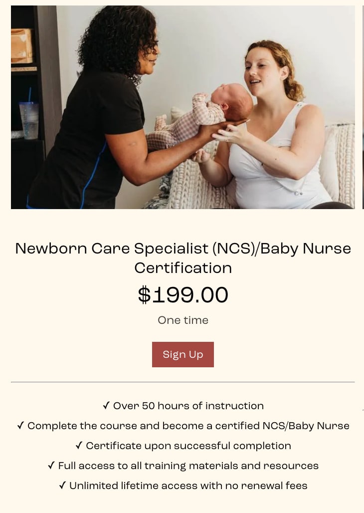DNT Network Newborn Care Specialist/Baby Nurse Certification Course