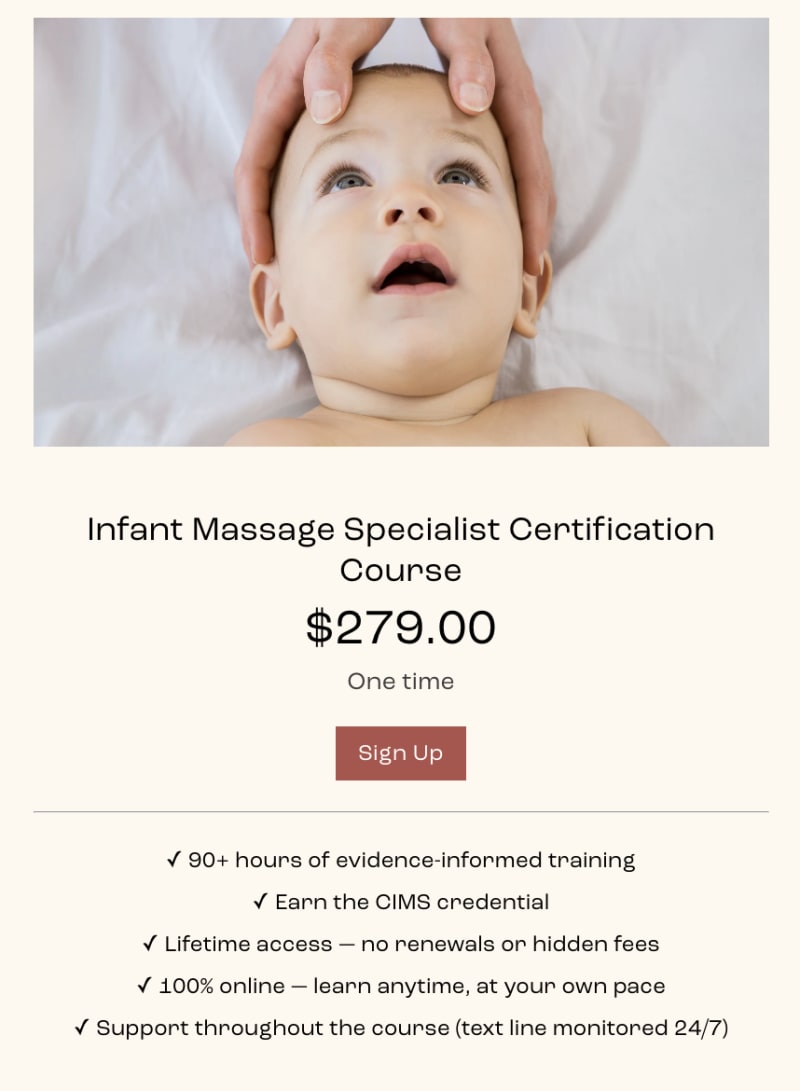 DNT Network Infant Massage Specialist Certification Course