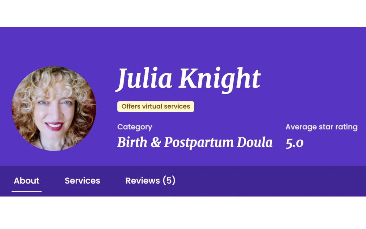 Julia Knight is a Birth & Postpartum Doula from Manhattan, New York City