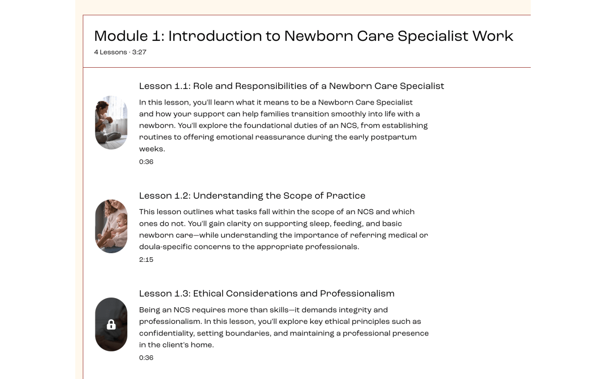 Newborn Care Specialist/Baby Nurse Certification Course