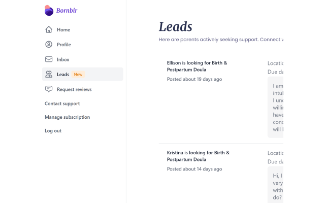 Bornbir Provider Portal
