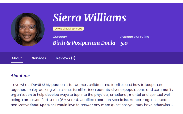 Sierra Williams, Birth & Postpartum Doula from Minneapolis, Minnesota