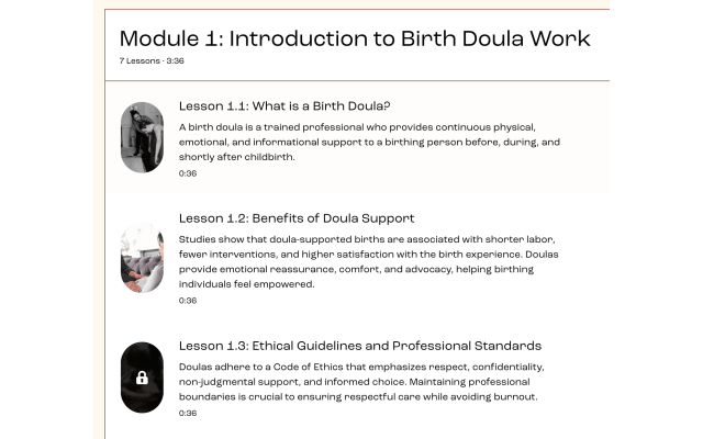 Birth Doula Online Certification Course