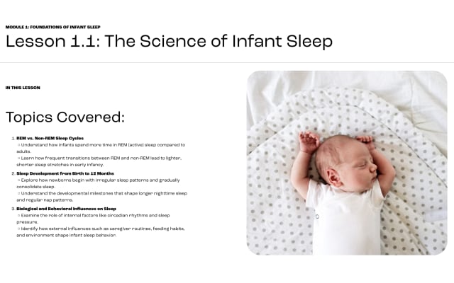 DNT Network Infant Sleep Consultant Certification Course