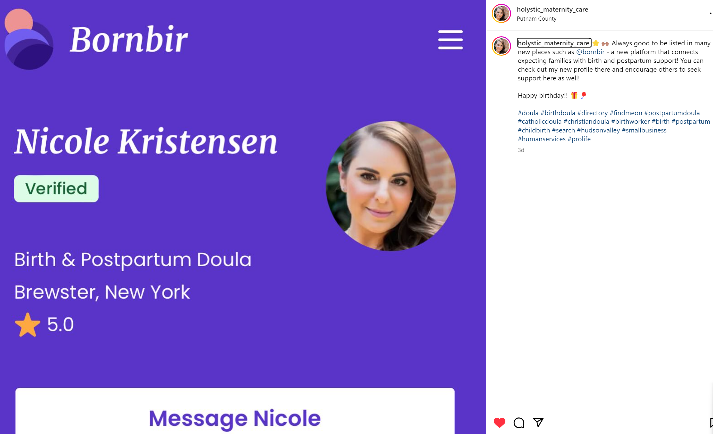 Holystic Maternity Care | Nicole Kristensen's Bornbir Doula Profile
