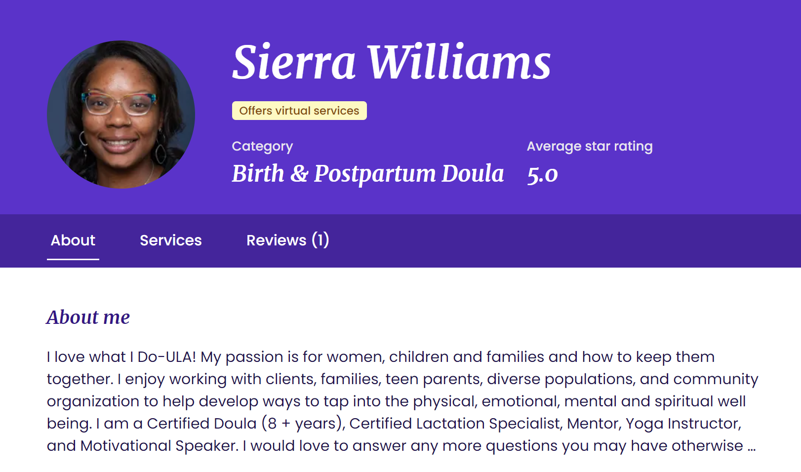 Sierra Williams, Birth & Postpartum Doula from Minneapolis, Minnesota