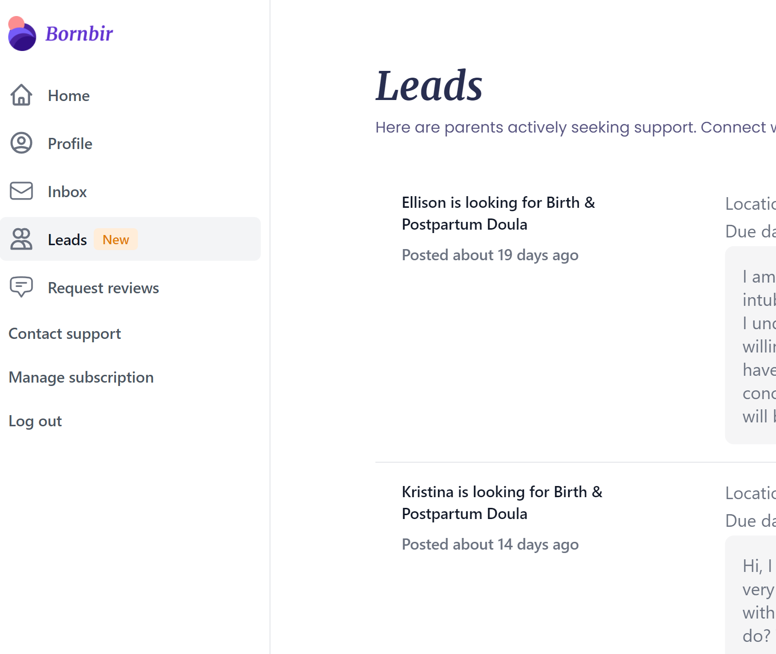 Bornbir Provider Portal