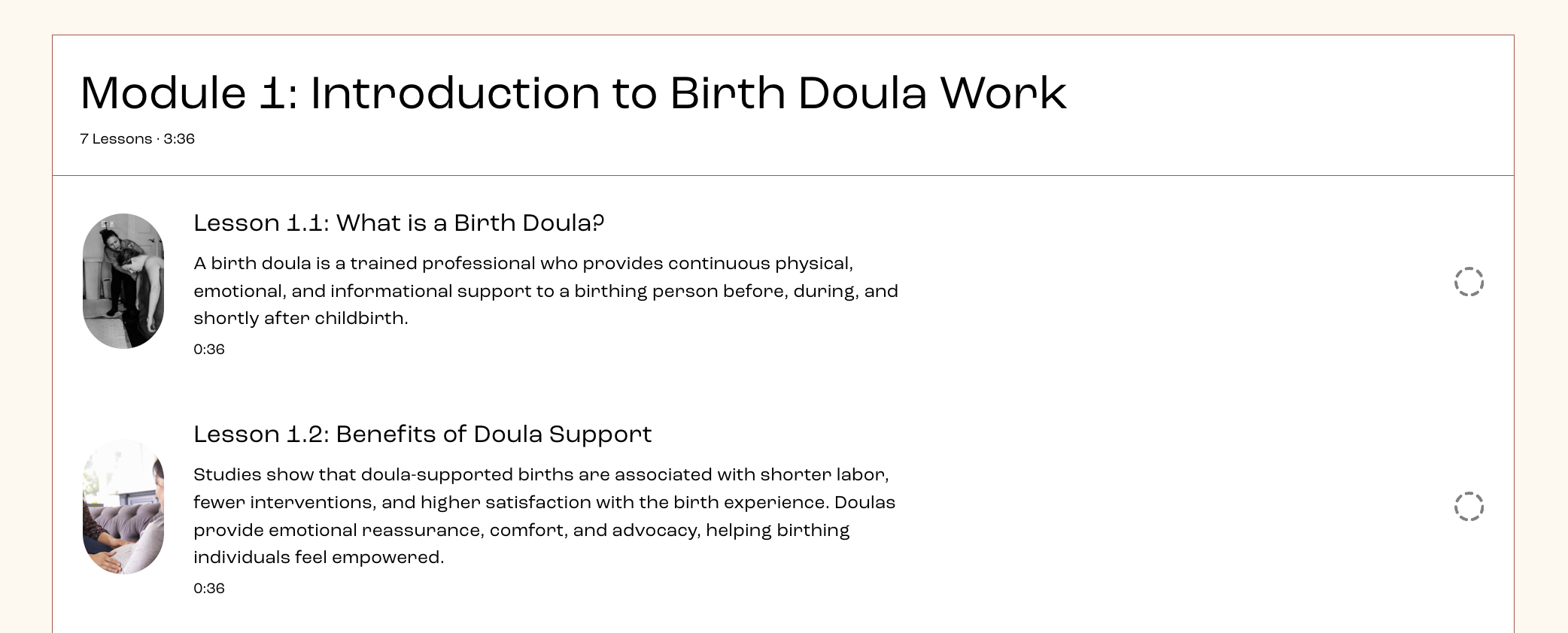 DNT Network Doula Certification