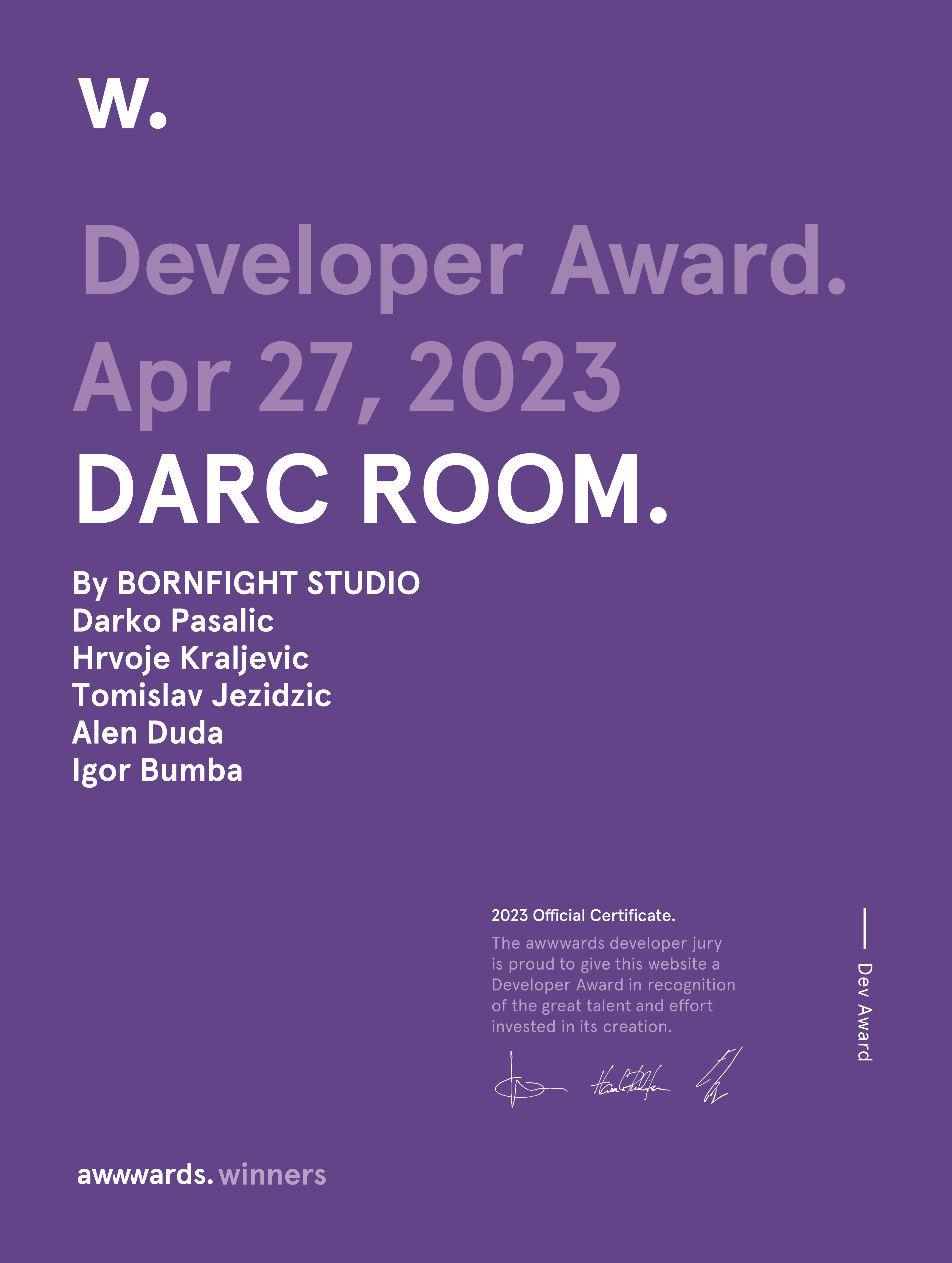 Developer Award