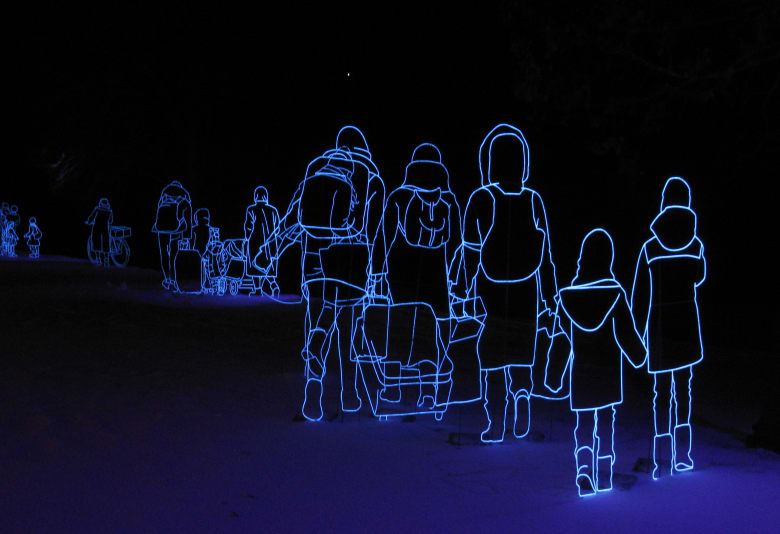 Displaced er et hovedværk af Alexander Reichstein. Fotograf: Cph Light Festival