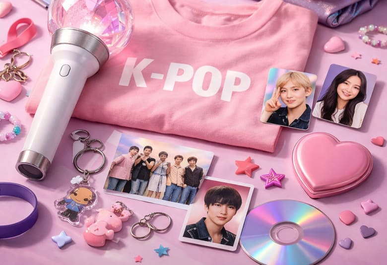 K-Pop merchandise. Fotograf: AI