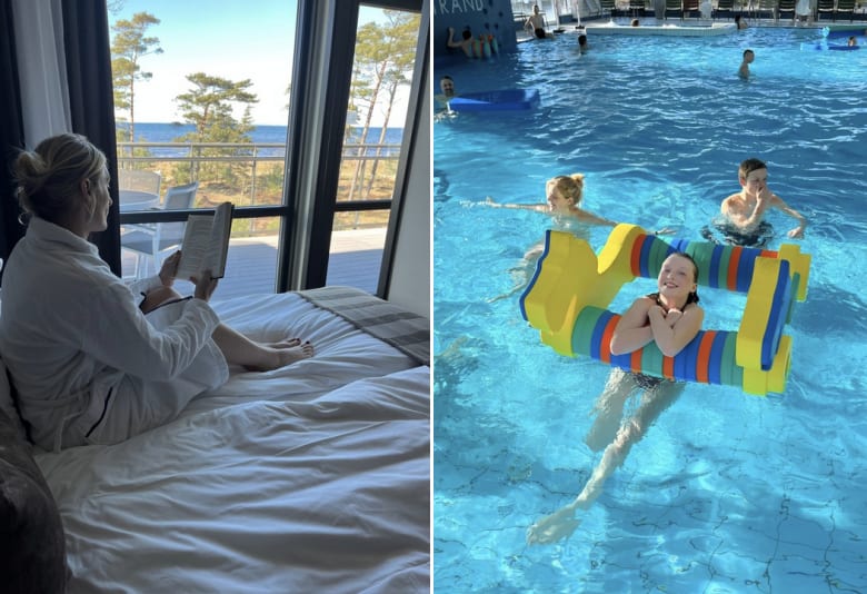 Afslapning på hotelværelset og sjov i den indendørs pool. Foto: Caroline Meldgaard