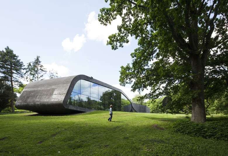 Zaha Hadids bygning, Ordrupgaard. Fotograf:  Anders Sune Berg