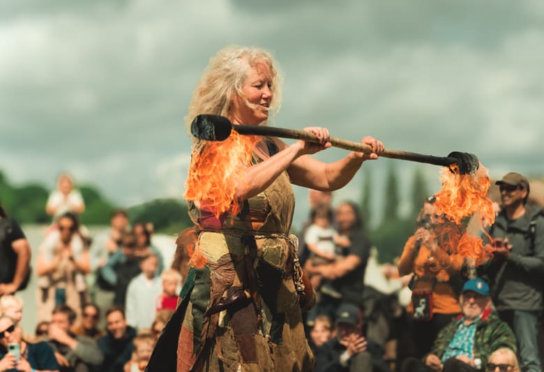 Ildkunstner på Københavns Historiske Marked