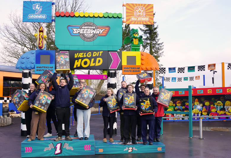 Glæd jer til den nye forlystelse Minifigure Speedrace. Fotograf: LEGO Land