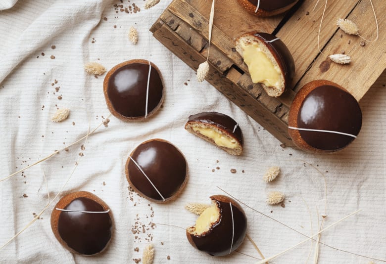 En af 2025's fastelavnsboller hos Perron. Fotograf: Bageriet Perron