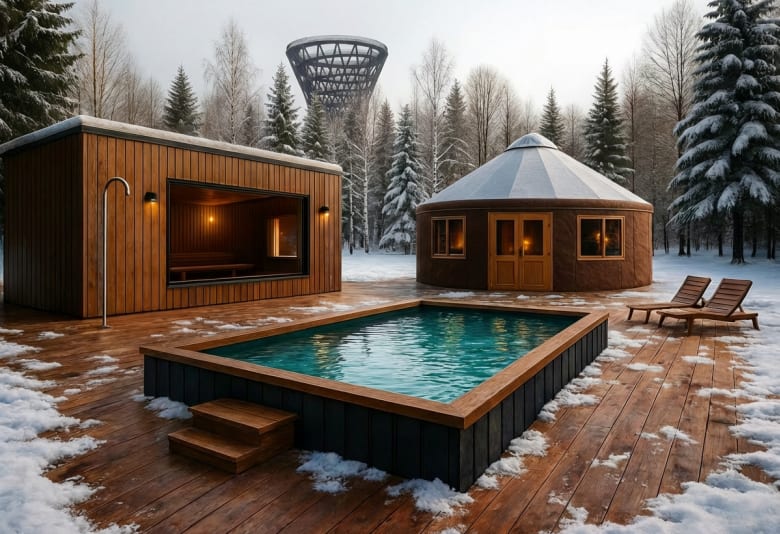 Nyt wellness-område i Camp Adventure. Foto: Camp Adventure