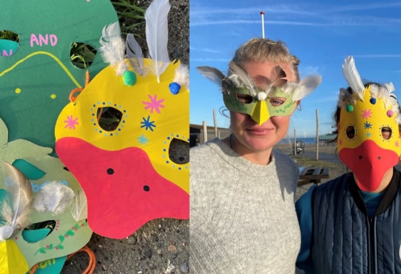 Nytårsmasker. Foto: Naturcenter Amager Strand