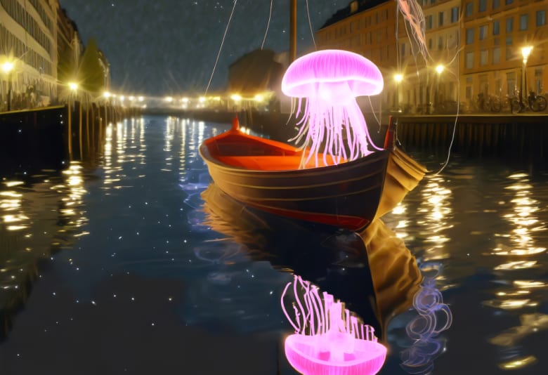 Jellyfish Is This City af PatiMati. Event ved GoBoat House d. 10. og 16. februar. Fotograf: Cph Light Festival