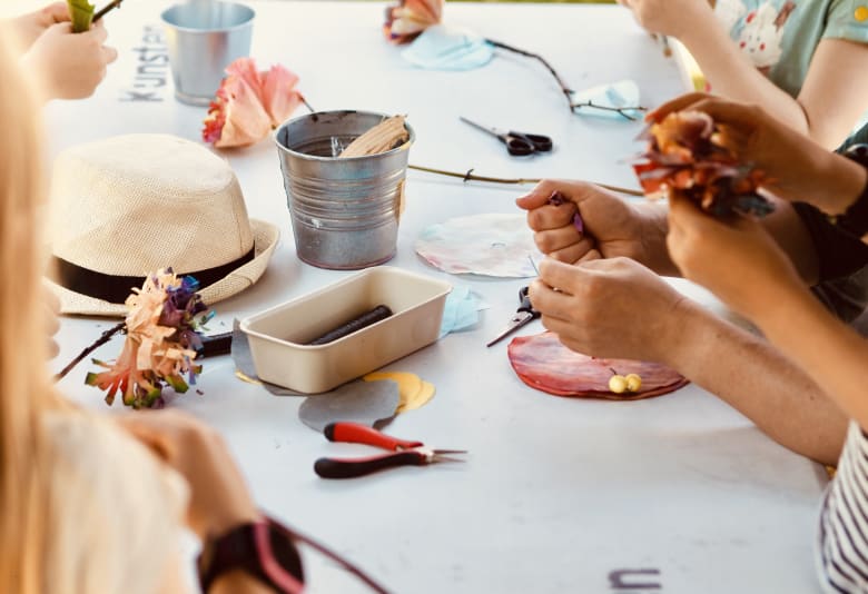 Fordyb jer i workshops i børnehøjde. Fotograf: Diana Aud