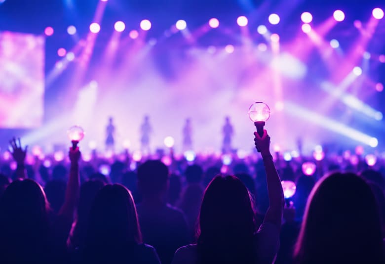 K-pop fans til koncert. Foto: AI