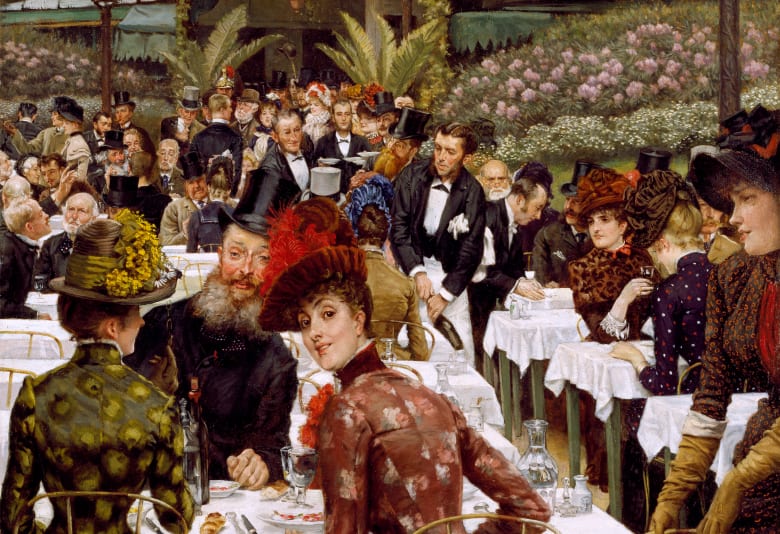 James Tissot, Kunstnernes hustruer, 1885. Chrysler Museum of Art, Norfolk, Virginia. Gave fra Walter P. Chrysler, Jr., og The Grandy Fund, Landmark Communications Fund og “An Affair to Remember” 1982