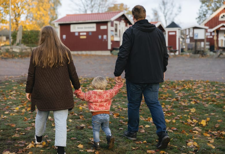 Familie på efterårsferie i Småland