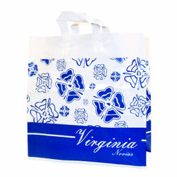 Custom Imprinted 13 x 15.5 x 4 Soft Loop Classic Plastic Bags