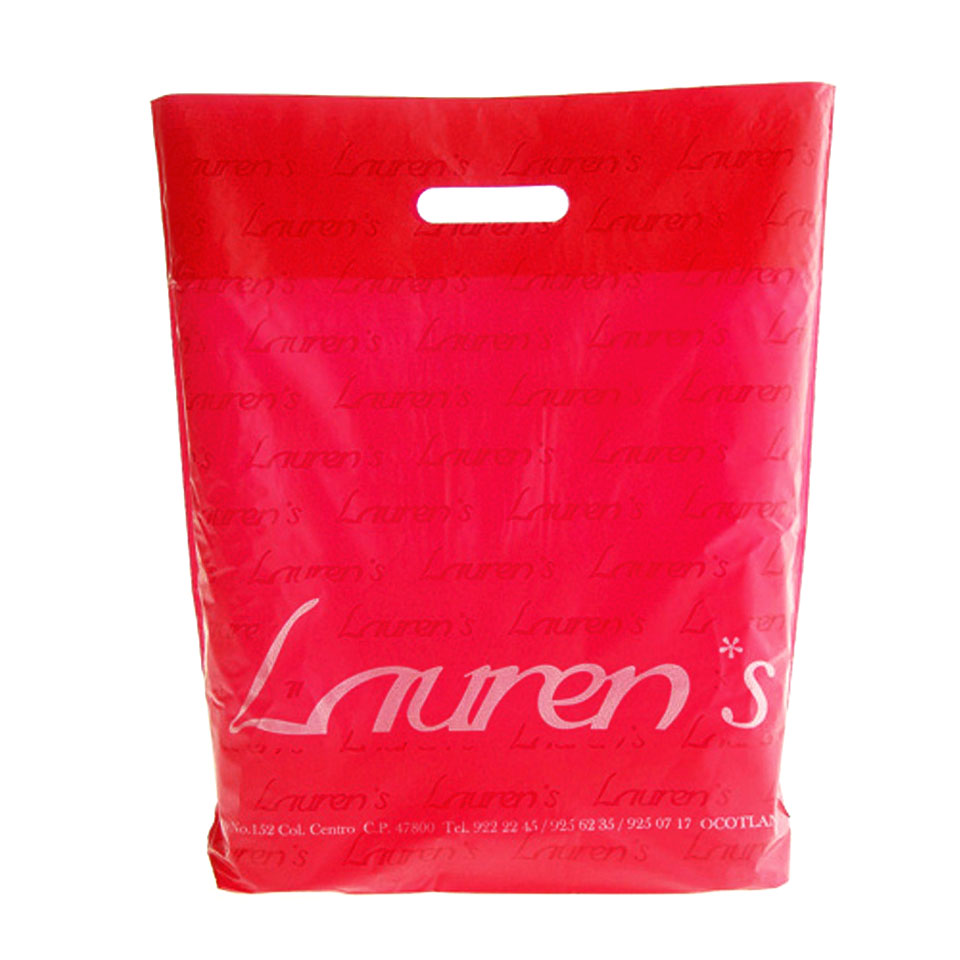Die Cut Handle Plastic Bags BÖRSE HANDBRANDING