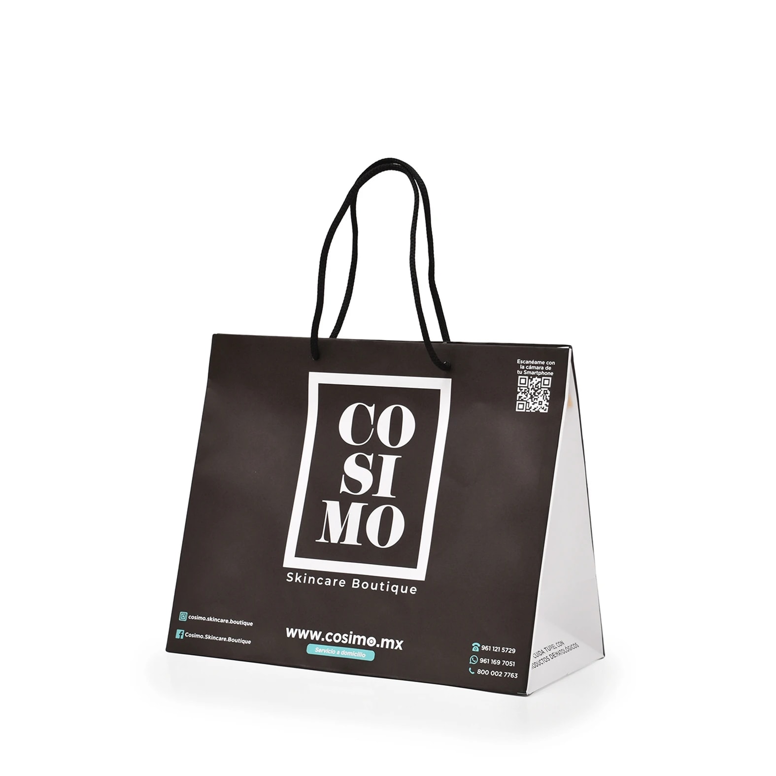 Bolsa para boutique impresa con el logotipo de la marca: COSIMO.